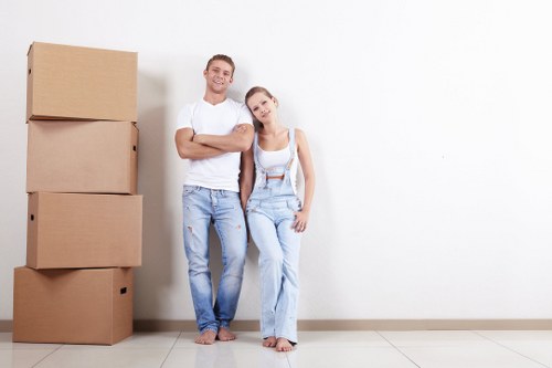 House movers handling a residential move in Walthamstow