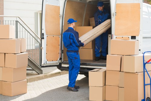 Local removals team planning a move in Walthamstow residential street