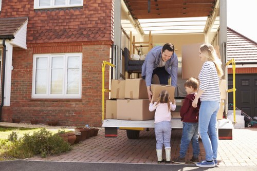 Household moving support in Walthamstow on a residential street