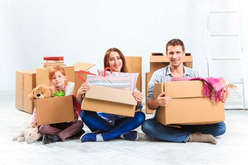 Careful transport of household items by a local moving van team
