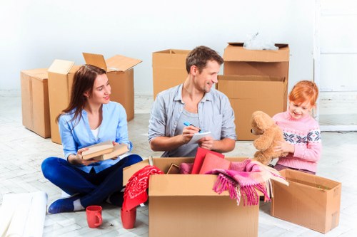 Careful loading of household furniture during a move