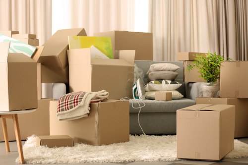 Household items prepared for a local move in Walthamstow