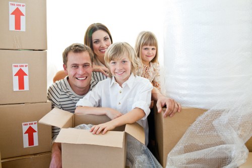 Boxes and packing materials prepared for a local relocation