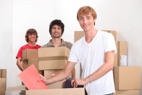 Team handling cargo safely during transport work