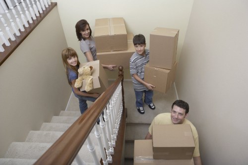 Professional movers handling a flat move with stairs in Walthamstow